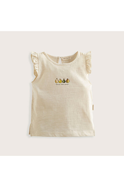 Chakra Ecru Pear Frilly T-Shirt