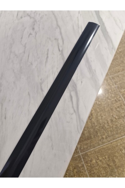 ORSAYAPI Parke Eşik Çıtası Kendinden Yapışkanlı Antrasit Renkli Alüminyum Profil 90 Cm /3 Adet.