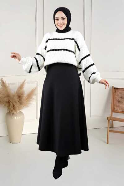 CNG MODA Fusta Hijab din țesătură Puff Scuba