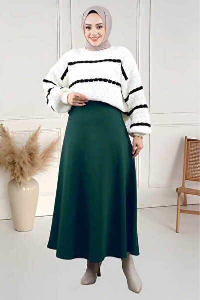 CNG MODA Fusta Hijab din țesătură Puff Scuba