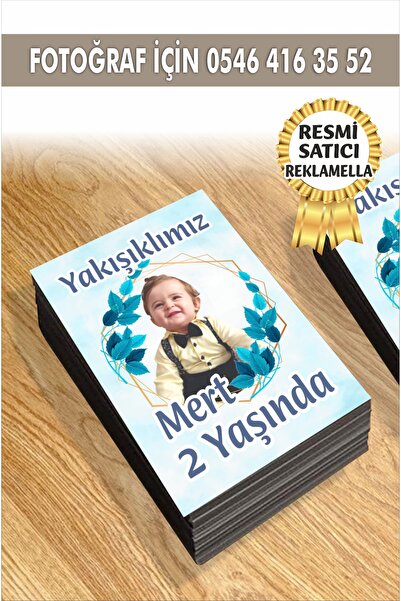 reklamatolye Kişiye Özel Resimli Doğum Günü Magneti 7 Temalı 7x5 Cm 10 Adet
