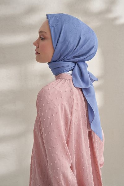 ARMANDA Φουλάρι Indigo Ropa Jacquard Q με σχέδιο
