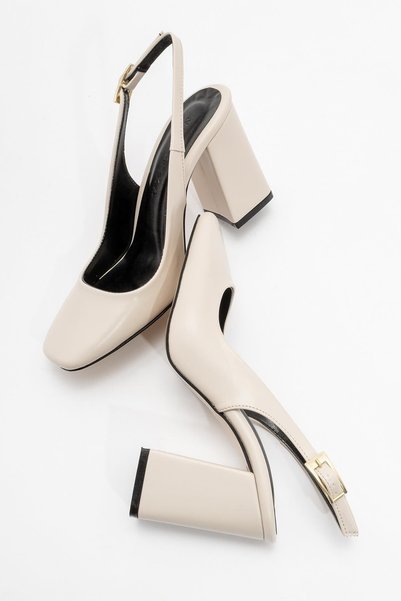 VONJE Sofia Beige Women's Heeled Shoes