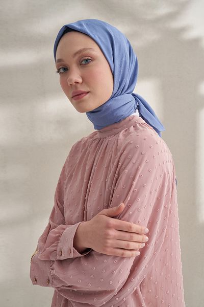 ARMANDA Φουλάρι Indigo Ropa Jacquard Q με σχέδιο