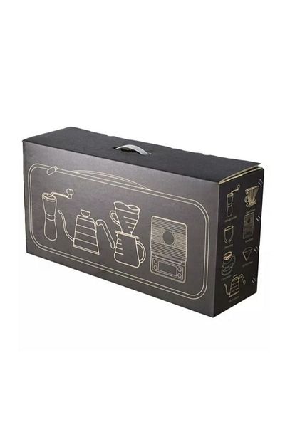 MAAS V60 Coffee Drip Kit 8 Pieces Professional Coffee Making Tools Drip Coffee Set with Thermometer