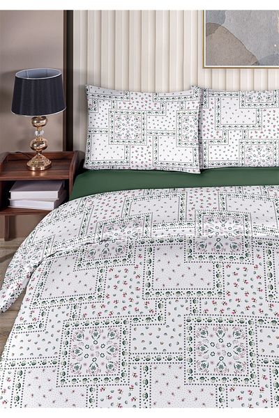 Evim Minnie 100% Cotton Akfil Cotton Single Duvet Cover Set 160X220Cm Green