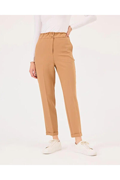 SEÇİL Minimalist High Waist Midi Women's Pants - Casual & Work