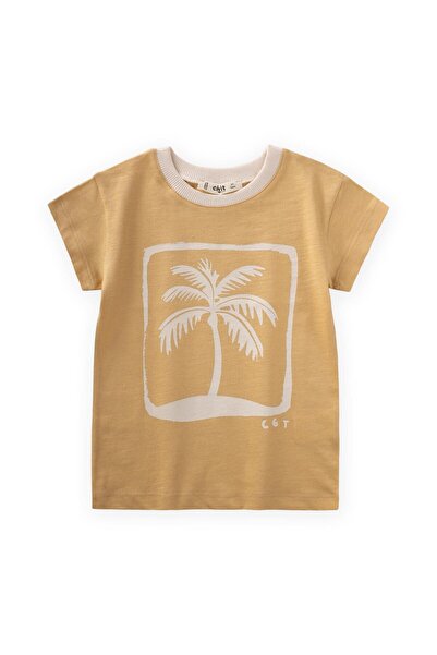 Cigit Palmiye Baskılı T-Shırt 2-8 Yaş Sundres