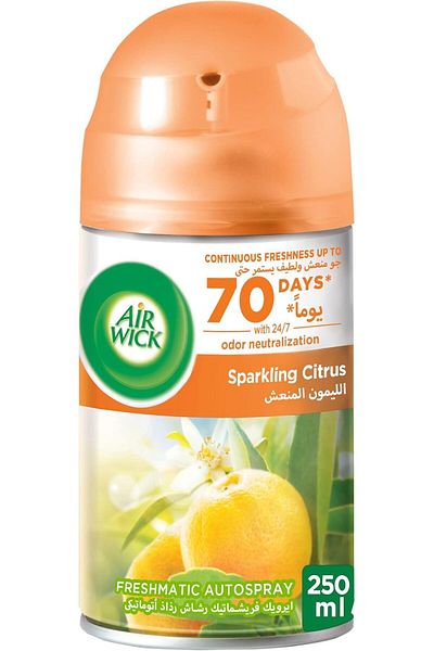 Joy Freshmatic Autospray Refill, Sparkling Citrus Fragrance, 250 ml (PACK OF 3)