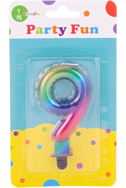 AKDC شمعة عيد ميلاد مرقمة فنية (الطول 9 سم × العرض 5 سم × الارتفاع 1 سم) متعد...