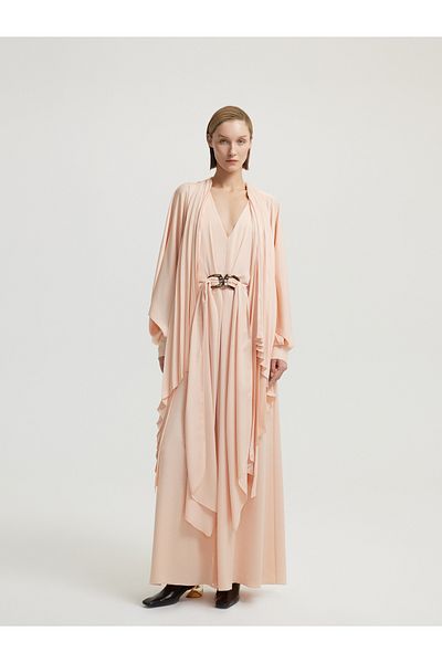 BAQA Belted Salmon Color Dress