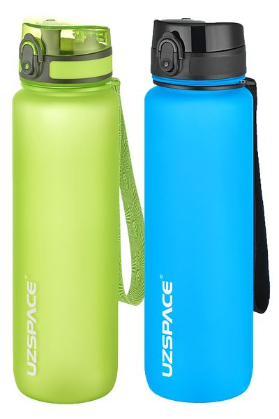 Uzspace Fiftyfifty Set of 2 1000ml 1 Liter Tritan Water Bottle