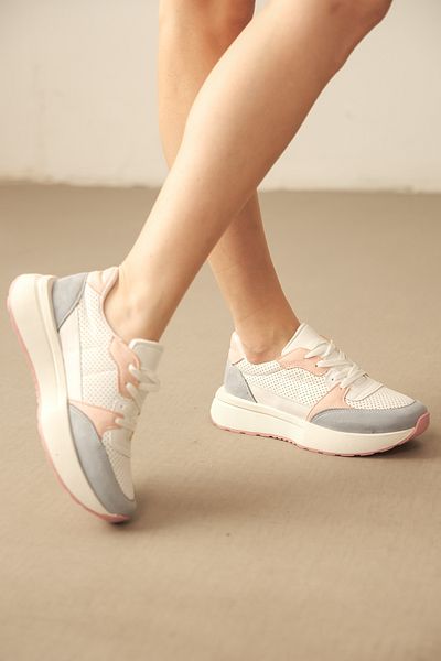 ayakkabıhavuzu White Blue Powder Sneakers