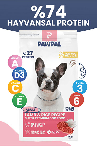 PawPal Kuzu Etli Süper Premium Yetişkin Köpek Maması 3KG | Hipoalerjenik – Dü...