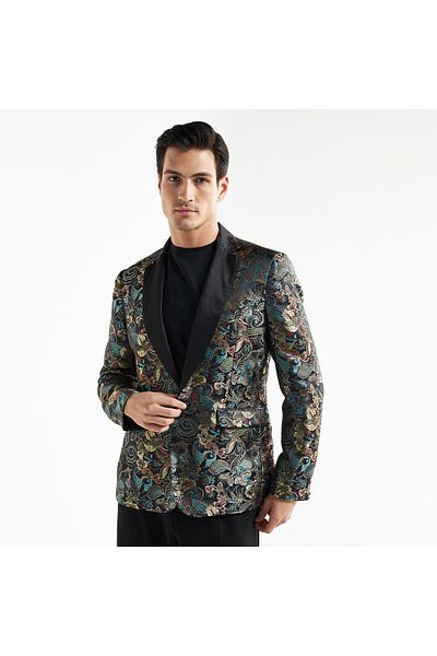 FAV Textured Notch Lapel Blazer with Pockets