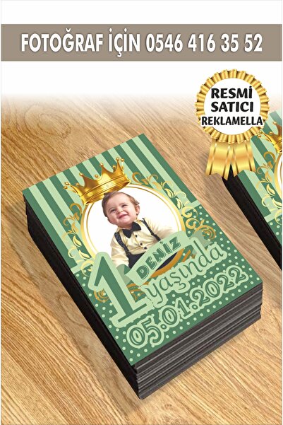 reklamatolye Kişiye Özel Resimli Doğum Günü Magneti 1 Temalı 7x5 Cm 10 Adet