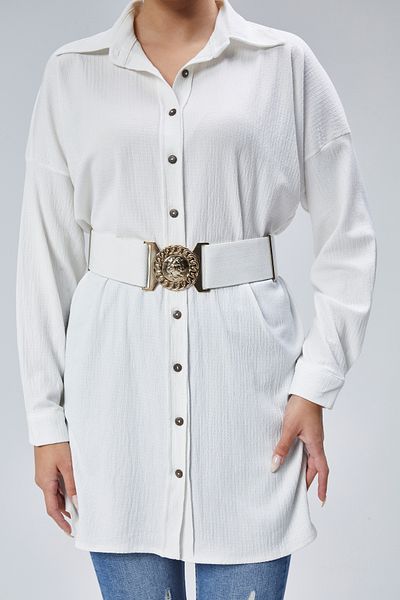 EMMAS CLOTHİNG Oversize Λευκό Γυναικείο Τούνικ