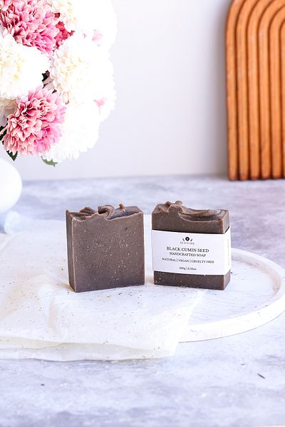 bermark Natural Handmade Black Cumin Soap, Cold Process - Nourishing & Protective Skin Care 1 Piece 100 Gr