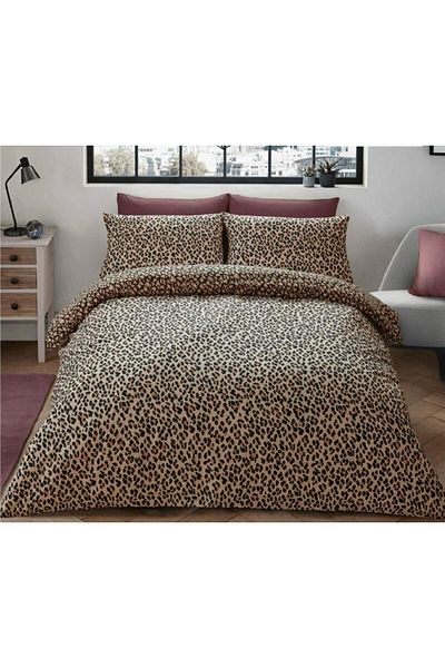 She&Co Set cuvertură de pilota dublă - Design leopard (Fără cearșaf)