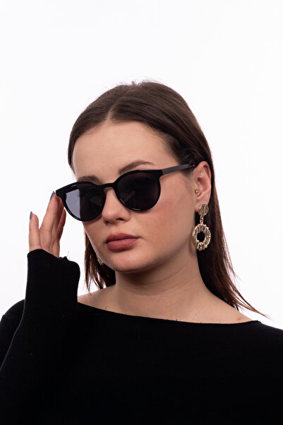 GlimmerGroove نظارة شمسية بإطار دائري أسود للجنسين