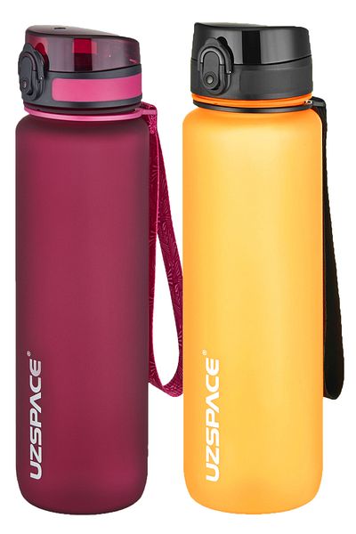 Uzspace FiftyFifty 1000ml Tritan Water Bottle - Set of 2