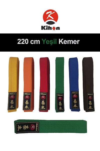 Kihon Green Belt 220 cm Karate / Judo / Aikido / Taekwondo Belt