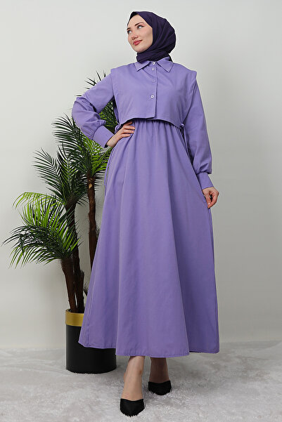 GİZ AGİYİM Φόρεμα με κορδόνι λιλά