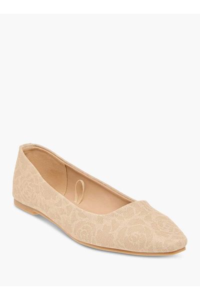 Flora Bella by Shoexpress Flora Bella Floral Textured Slip-On Ballerina Shoes