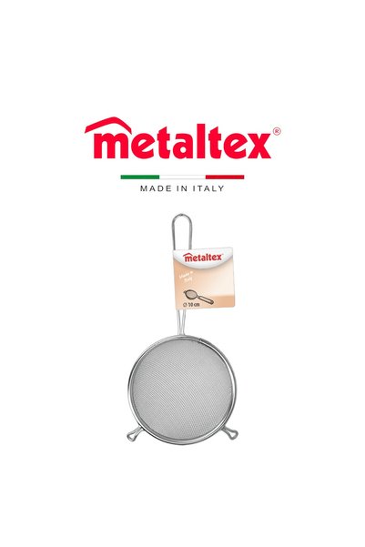 Metaltex Aluminium Strainer – 10cm, Rustproof Mesh, Wire Handle, Made in Italy