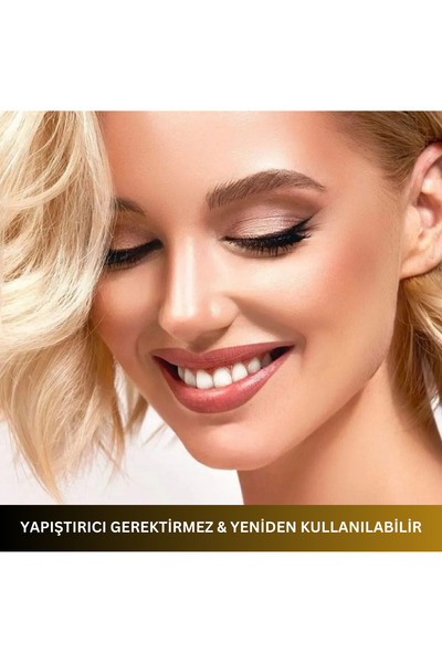 Reazeal Manyetik Kirpikler Ve Eyeliner Seti | Doğal Takma Kirpik, Kirpik Uzatma, Suya Dayanıklı & Kalıcı