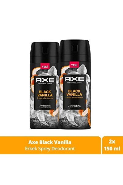 Axe Premium Collection Erkek Sprey Deodorant Black Vanilla 150 ml x2
