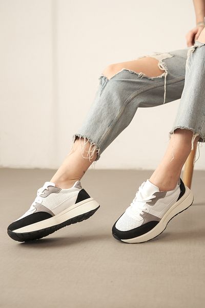 ayakkabıhavuzu Tenis alb negru afumat