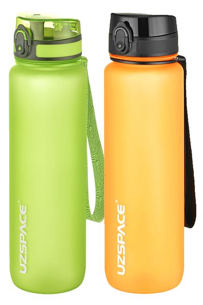 Uzspace FiftyFifty 1000ml Tritan Water Bottle - Set of 2
