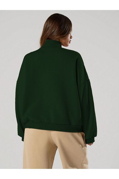 BayBayan Women's Half Zip New Basic Pullover Sweatshirt