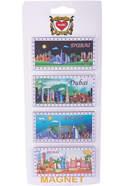 AKDC مغناطيس دبي 4 قطع متعدد الالوانM036