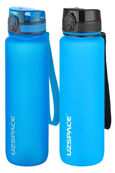 Uzspace Fiftyfifty Set of 2 1000ml 1 Liter Tritan Water Bottle