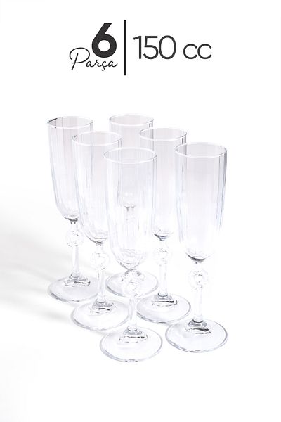 MEST Emora 6 Pieces Plain Brown Color Water Cup Set - 150 Cc Elegance and Elegance