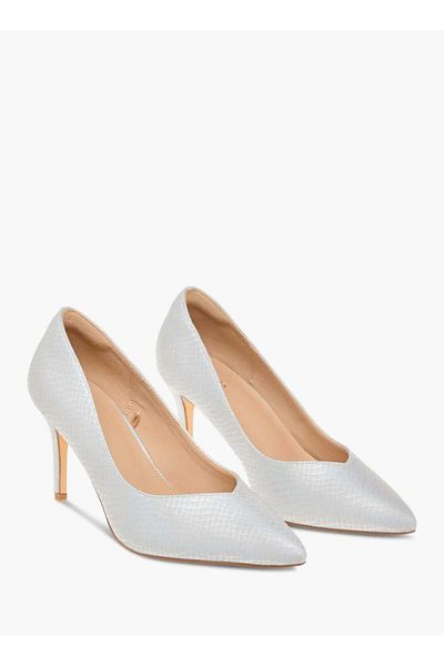 Flora Bella by Shoexpress Flora Bella Textured Slip-On Pumps with Stiletto Heels