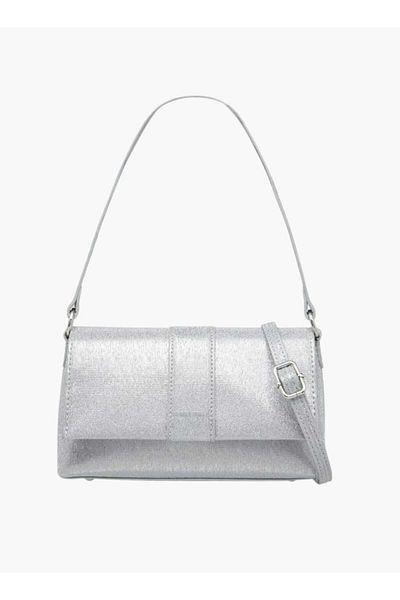 Flora Bella by Shoexpress Flora Bella Textured Shoulder Bag with Magnetic Button Closure
