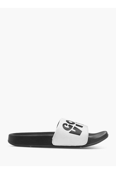 LBL by Shoexpress Slogan Print Slip-On Slides
