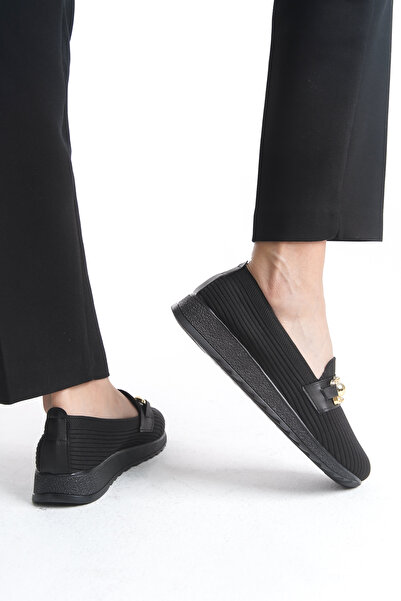 Limeo Преден метален детайл Трикотажни ежедневни мокасини дамски обувки