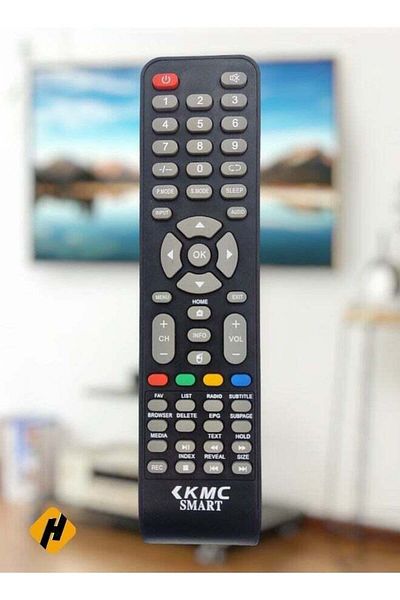 erorex جهاز التحكم عن بعد للتلفزيون KMC بديل لجهاز التحكم عن بعد الذكي KMC TV Lcd LED - أسود