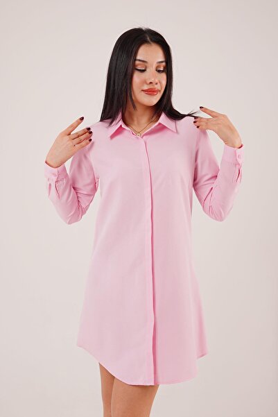 Hipo Trend Dugačka tunika u prahu Košulja-haljina