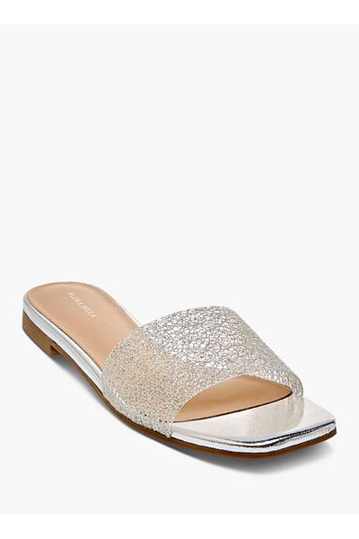 Flora Bella by Shoexpress Flora Bella Embellished Slip-On Sandals