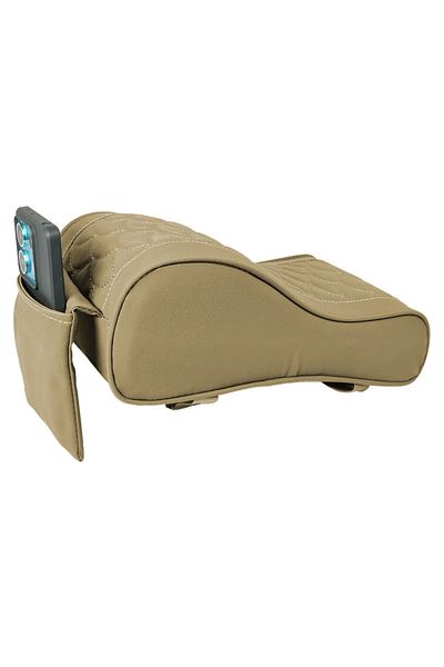 Generic High-Quality Car Armrest Cushion Pad, Center Console Handrail Pad, Beige, 1Pc