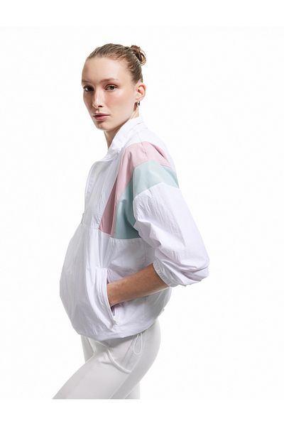 Koton Jachetă sport cu guler vertical color-bloc cu buzunar cu jumătate de fermoar
