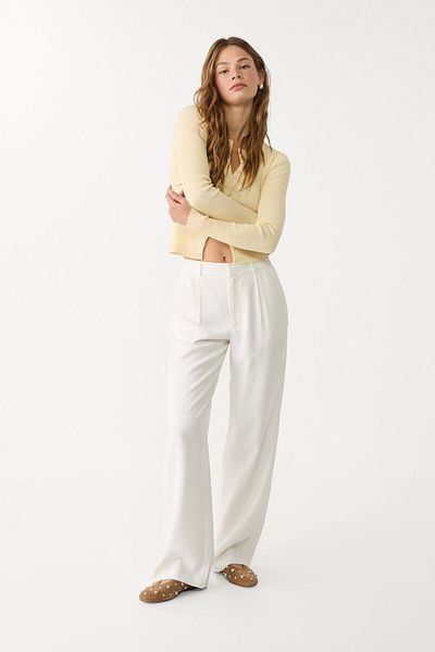 Stradivarius Flowing straight-leg trousers with darts