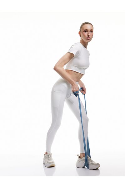 Koton Slim Fit Sports Leggings with High Waist Pocket Stitching Detail