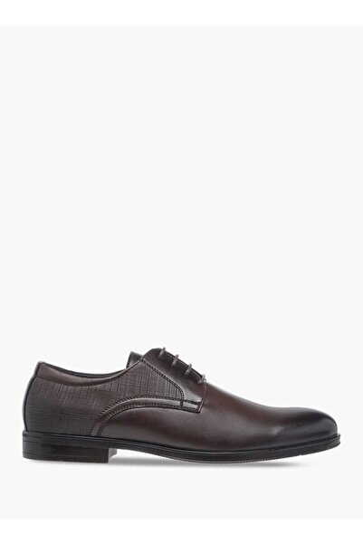 LBL by Shoexpress Textured Derby Shoes with Lace-Up Closure