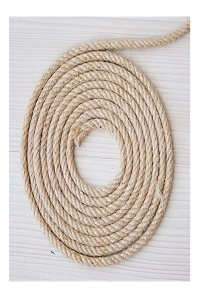 EMİRHANNALBUR Jüt Halat ip Dekoratif Hasır ip Kendir Urgan Süsleme 12 mm 25 METRE
